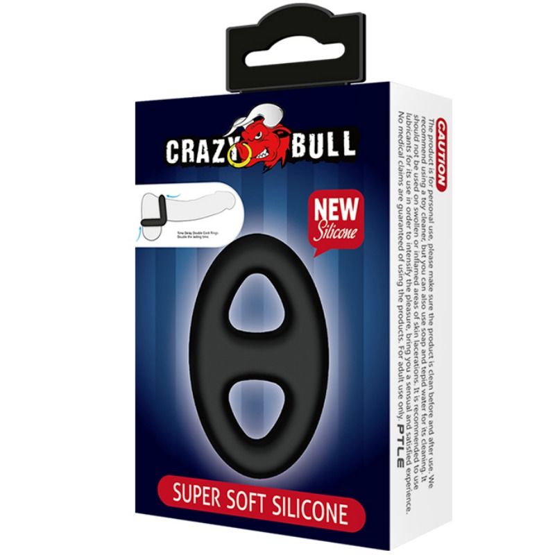 Crazy bull - anello doppio in silicone super morbido-5