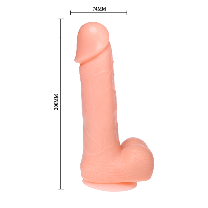 Dong dildo realistico vibracion y rotacion 20 cm-7