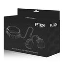 Fetish submissive collar y esposas cuero vegano con forro de nopreno-9
