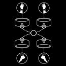 Fetish submissive set esposas manos y tobillos con forro de nopreno-2