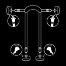 Fetish submissive  posición master con 4 esposas con forro de nopreno-3