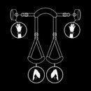 Fetish submissive posición piernas abiertas con esposas con forro de nopreno-9