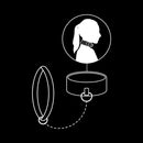 Fetish submissive collar con cadena con forro de nopreno-10