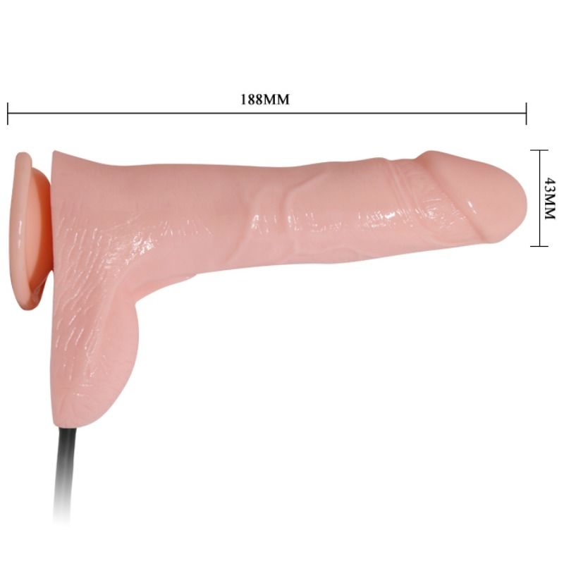 Dildo realistico vibrador e inflable 18.8 cm-8