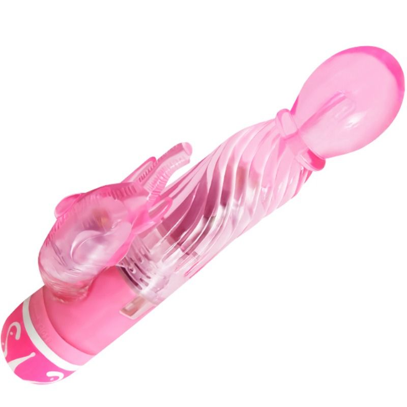 Baile vibrador multivelocidad con estimulador rosa-1