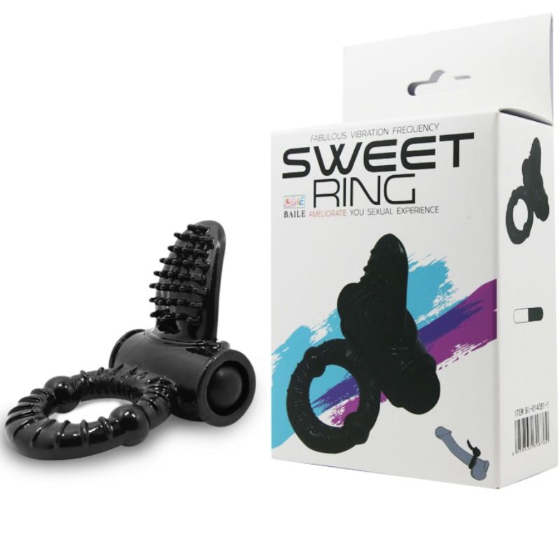 Sweet ring anillo vibrador con rabbit texturado-7