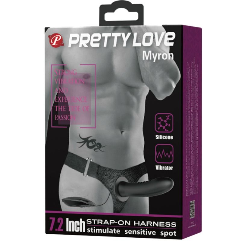 Pretty love myron strap on con vibracion y dildo hueco-6