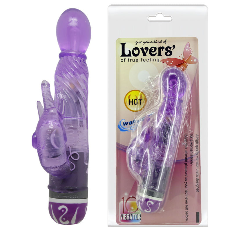 Baile vibrador multivelocidad con estimulador lila-2