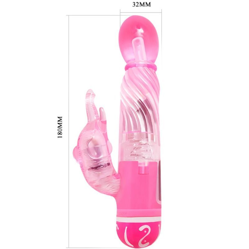 Baile vibrador multivelocidad con estimulador lila-3