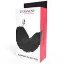 Darkness black tail butt plug silver 8cm-3
