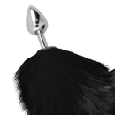 Darkness black tail butt plug silver 8cm-2