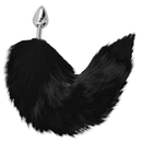 Darkness black tail butt plug silver 8cm-1