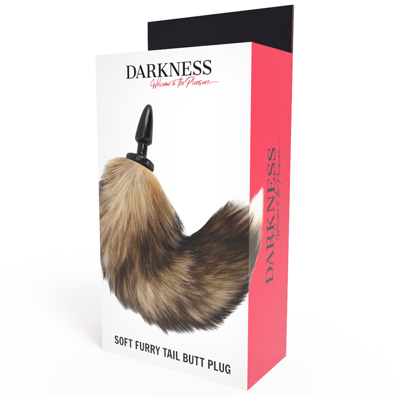 Darkness natural tail butt plug silicone black 10cm-3