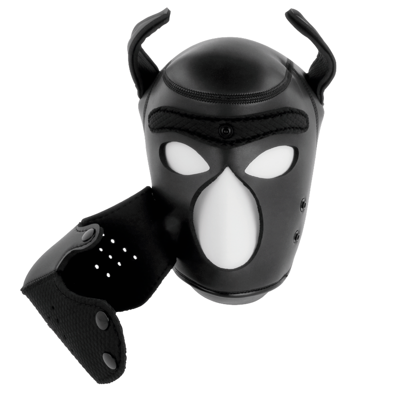 Darkness neoprene dog hood with removable muzzle m-3