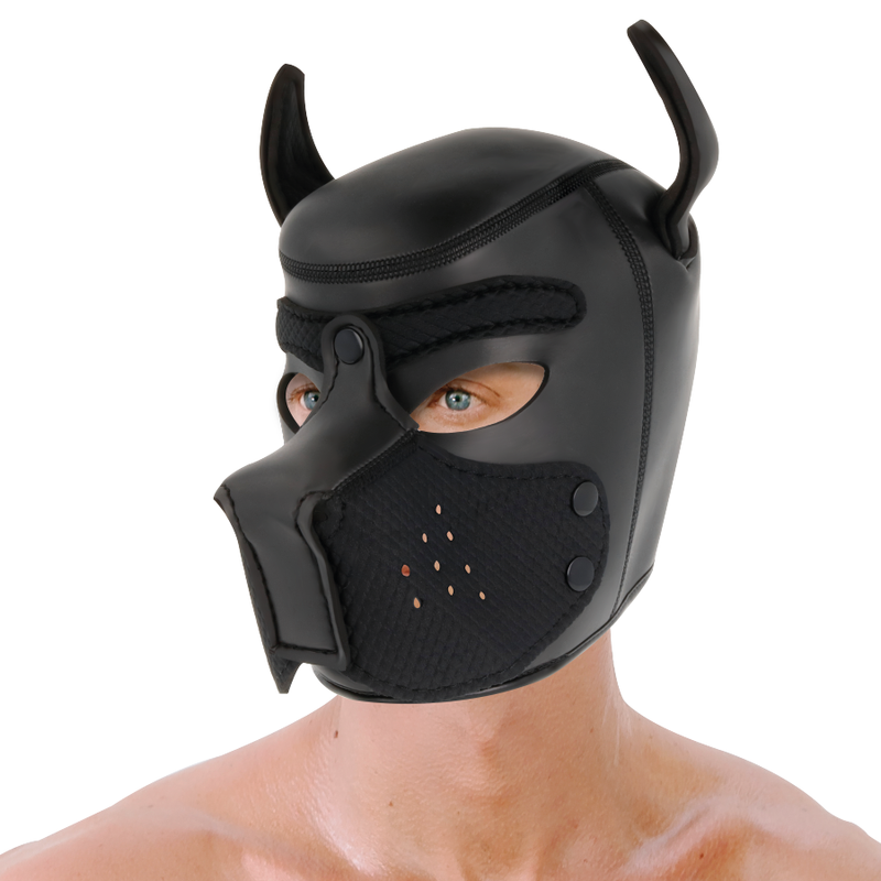 Darkness neoprene dog hood with removable muzzle m-1