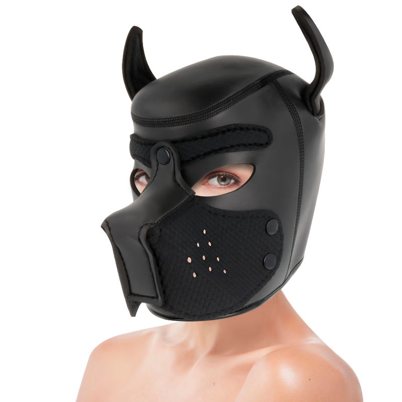 Darkness neoprene dog hood with removable muzzle m-2