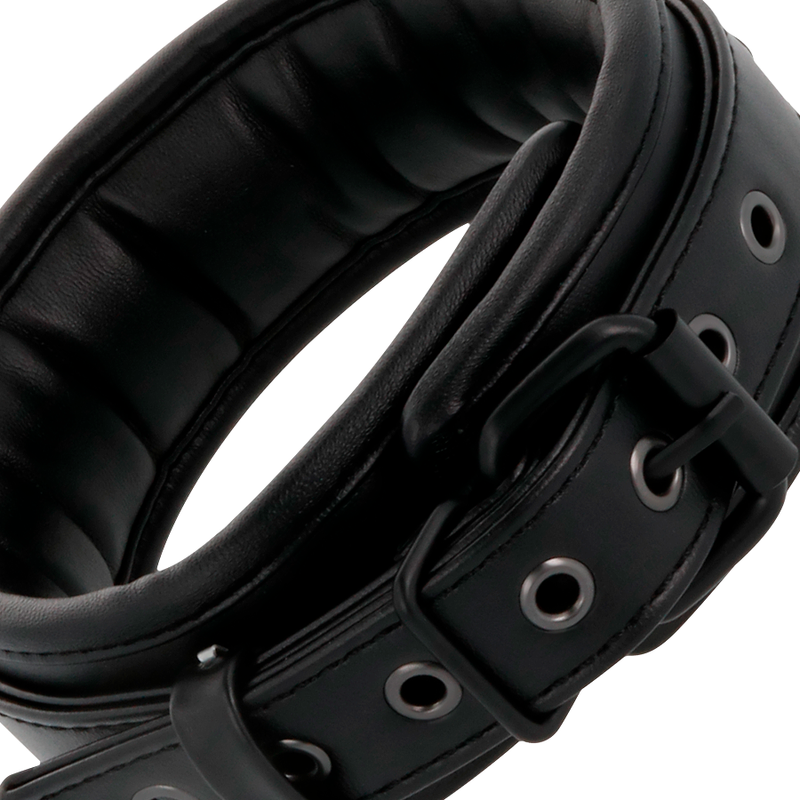 Darkness full black collar with leash-2