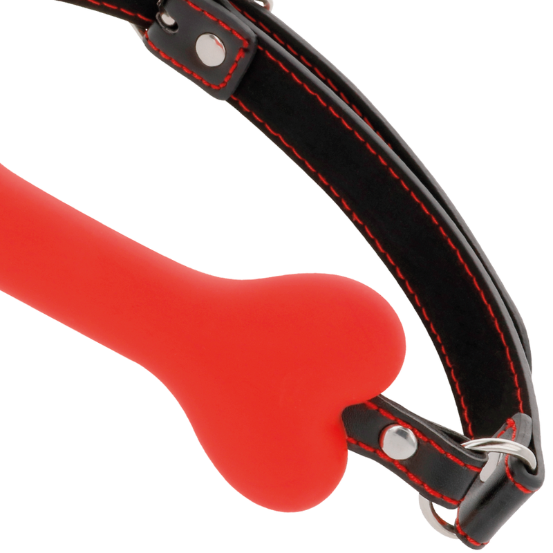 Darkness bone gag silicone red-2