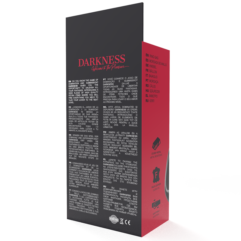 Darkness black gag ring 3.6cm-4