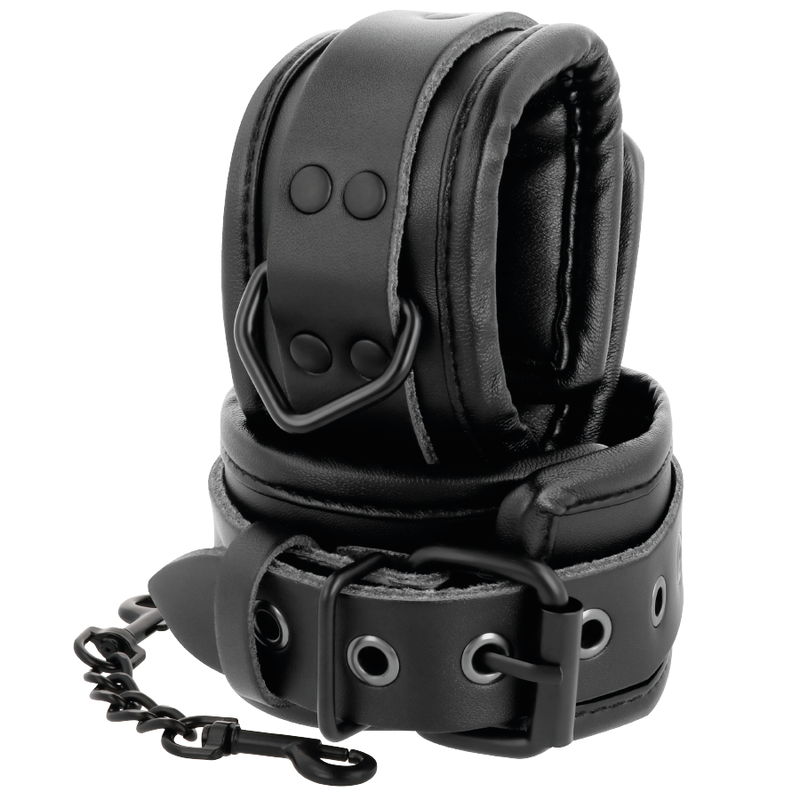 Darkness leather wrist restraints black-1