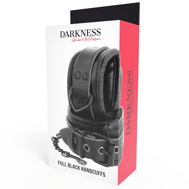 Darkness leather wrist restraints black-5