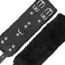 Darkness  wrist restraints black with fur-4