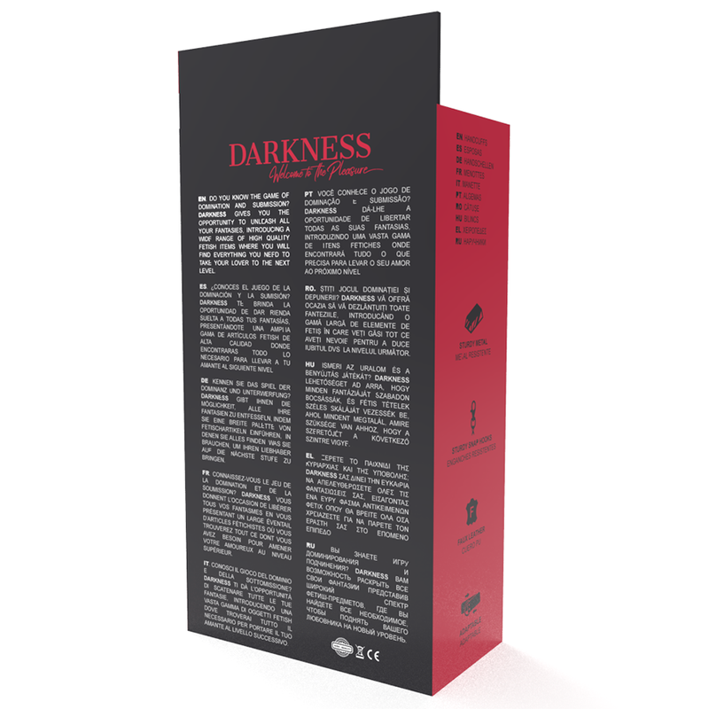 Darkness black polsini regolabili con doppio nastro di rinforzo-6
