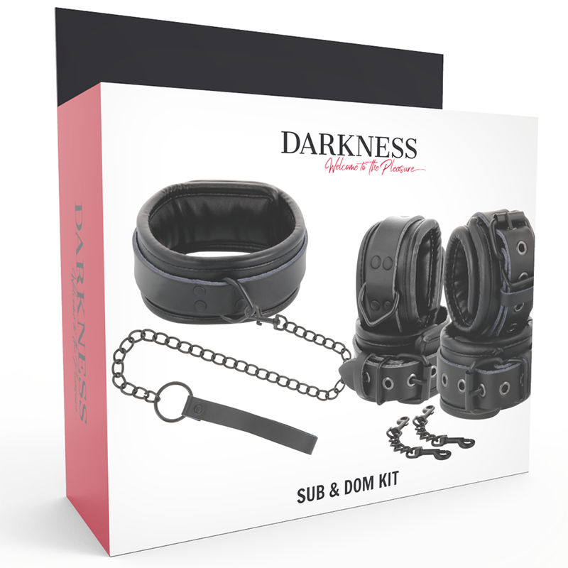 Darkness leather and handcuffs black-9