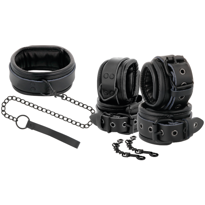 Darkness leather and handcuffs black-1