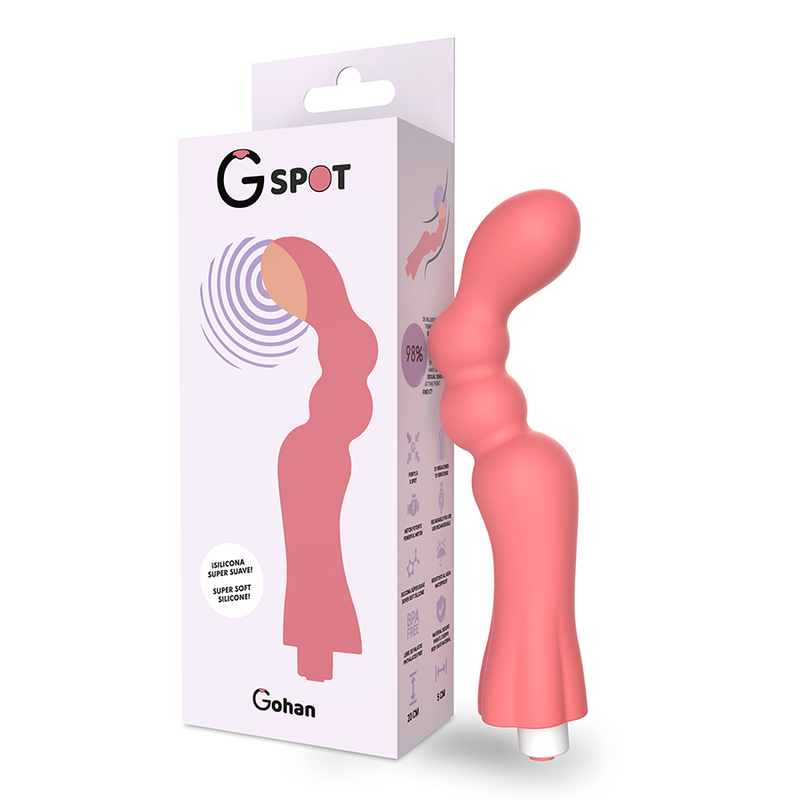 Vibratore g-spot gohan g-spot rosso chiaro-3