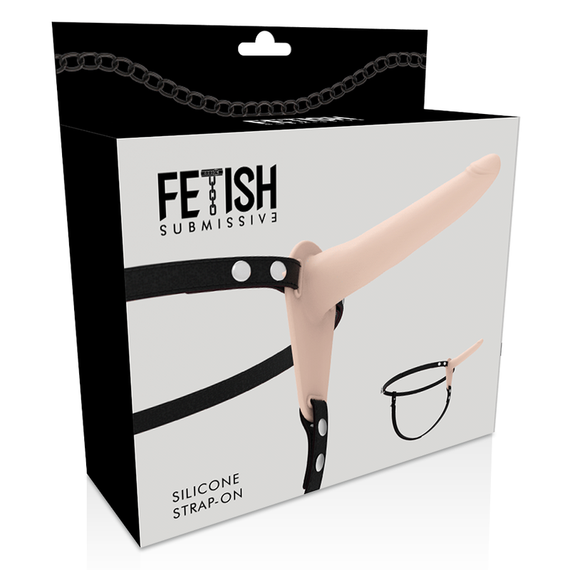 Fetish submissive arnés silicona flesh 15cm-4