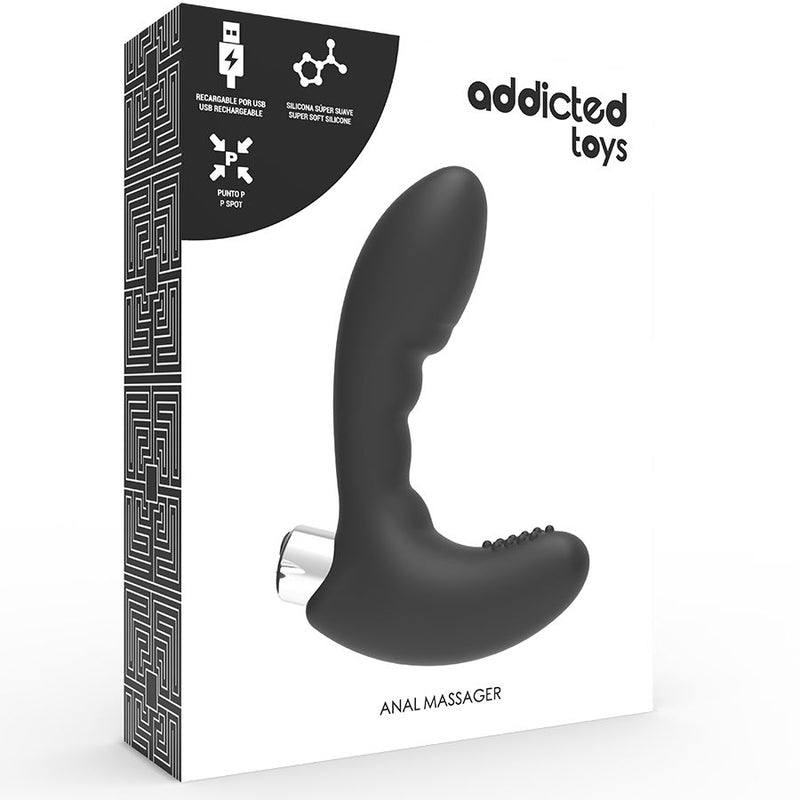 Vibratore protesico ricaricabile addicted toys nero-3