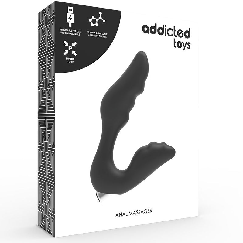 Vibratore protesico ricaricabile addicted toys nero-4