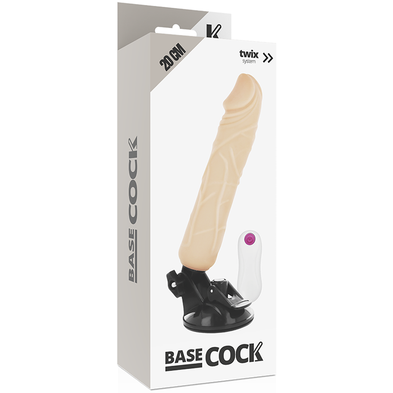 Basecock realistico vibratore telecomando carne 20 cm-3