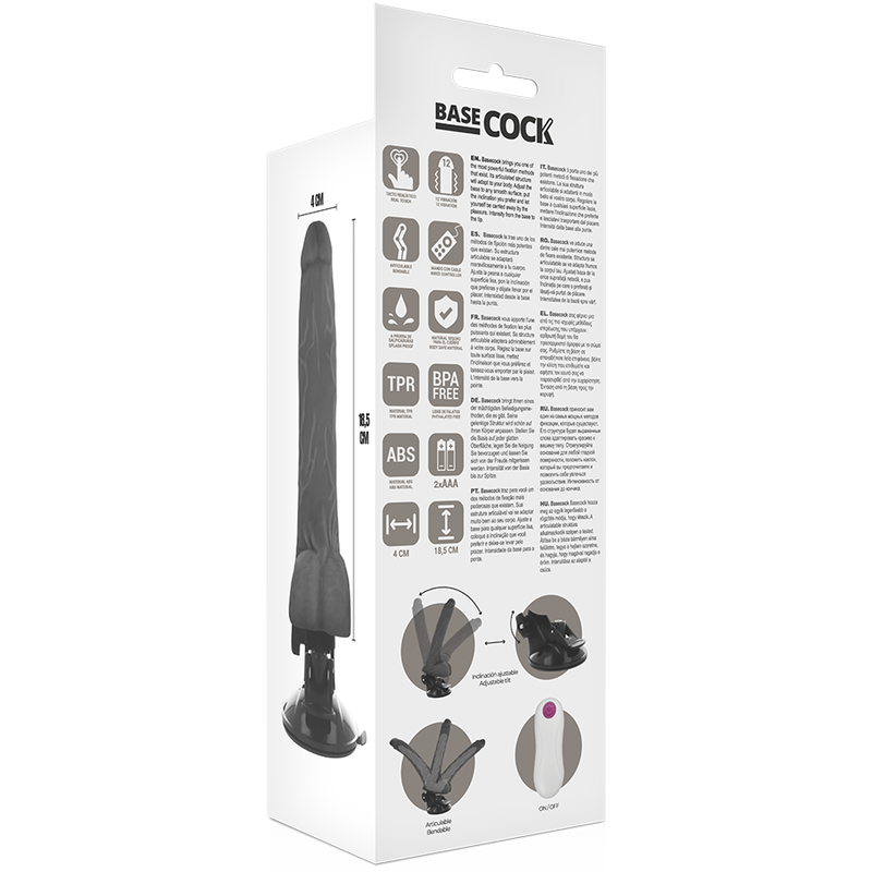 Basecock telecomando realistico pieghevole nero 18,5 cm-5