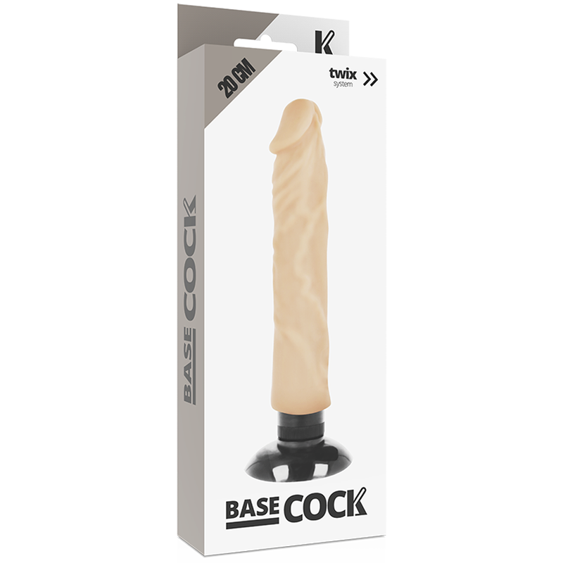 Basecock realistic vibrator 2-1 carne 20cm-1