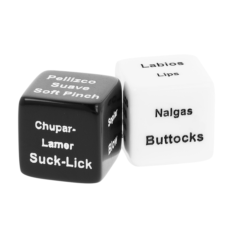 Black&silver dice for couples es/en-0
