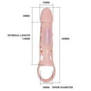 Baile funda extensora pene con vibracion y strap 13.5 cm-6