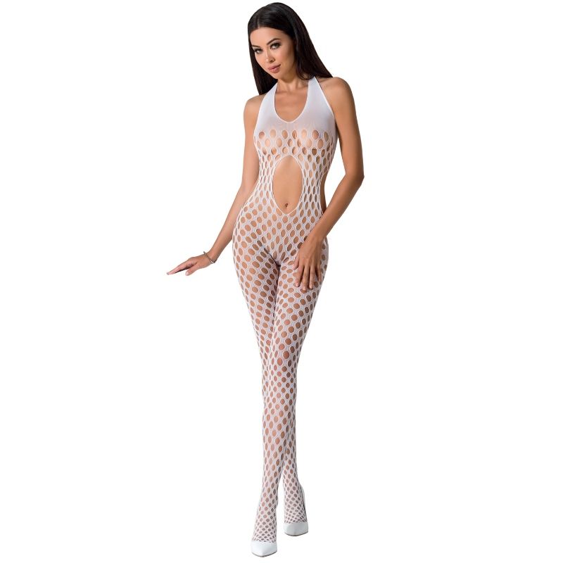 Passion woman bs065 bodystocking bianco taglia unica-0