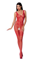 Passion woman bs069 bodystocking - rosso taglia unica-0