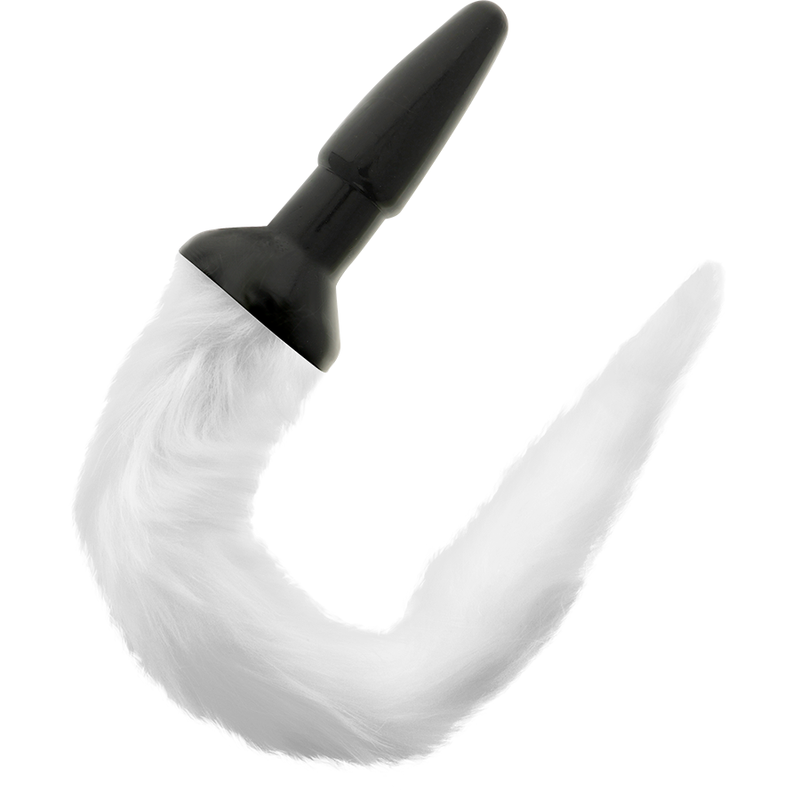 Darkness tail butt silicone plug -white-1