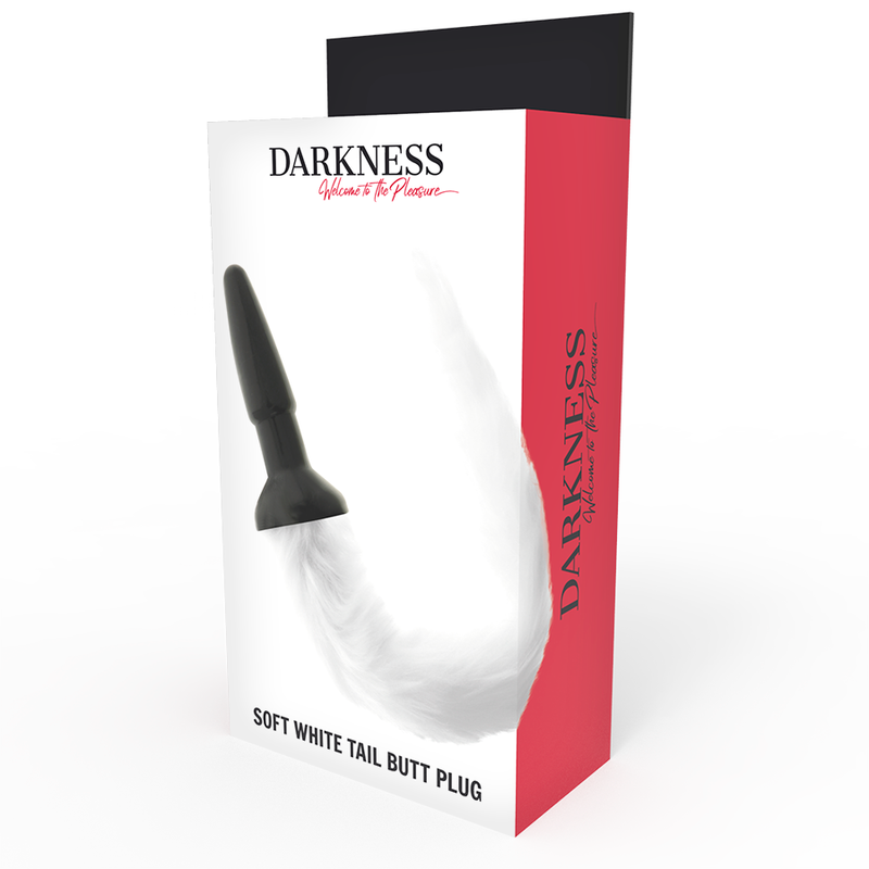 Darkness tail butt silicone plug -white-2