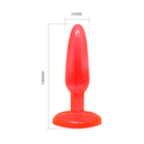 Plug anal tacto suave rojo 14.2-4