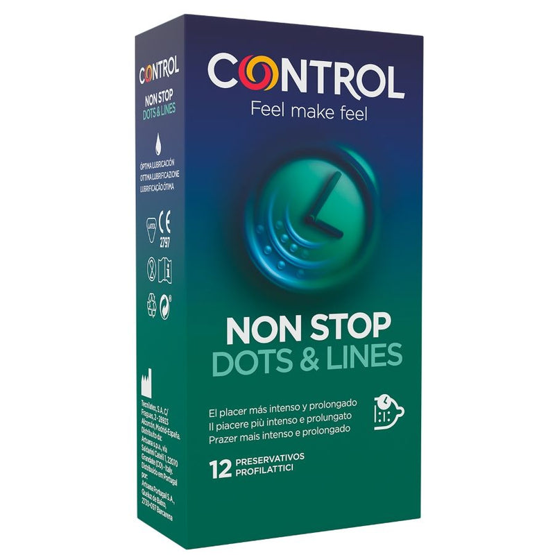 Control nonstop dots and lines condoms 12 units-0