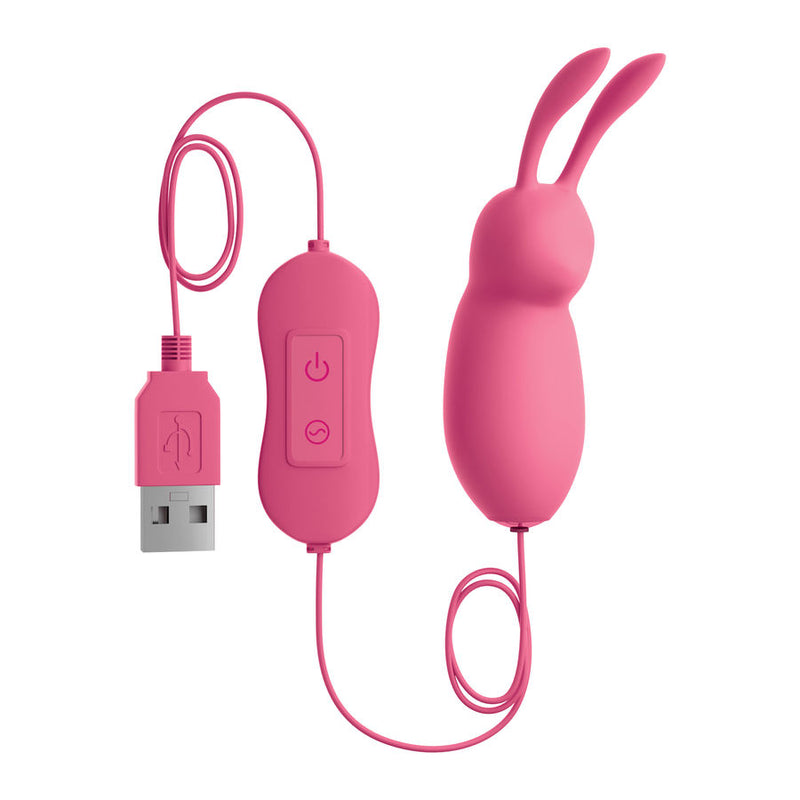 Omg cute rabbit potente vibratore rosa usb-1