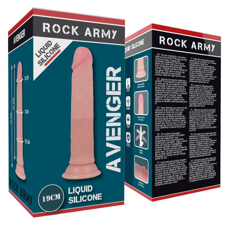 Rockarmy liquid silicone premium avenger realistico 19cm-5