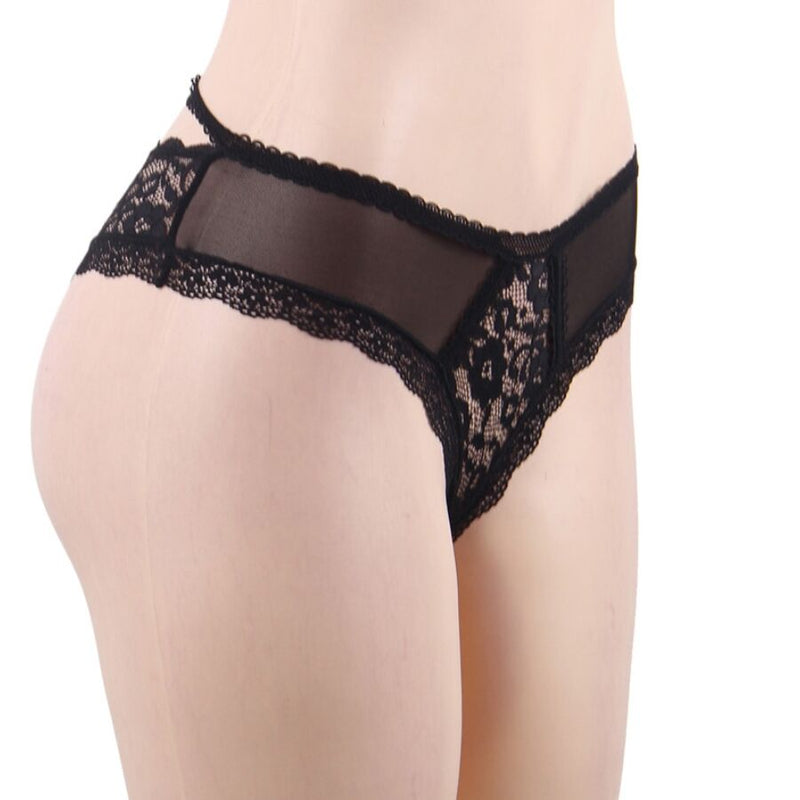 Mutandine in pizzo floreale con lingerie l / xl