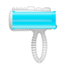 Anello casual lingua vibrante blu-1