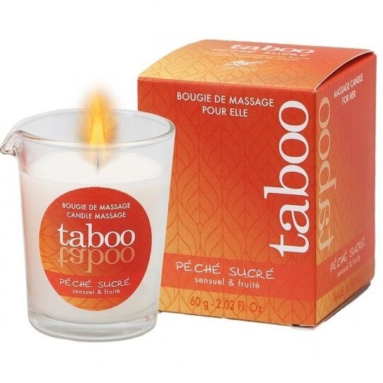 Taboo candela massaggio donna peche sucre odore nettarina-0