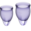 Tazza menstruale soddisfatti feel confident viola 15 + 20ml